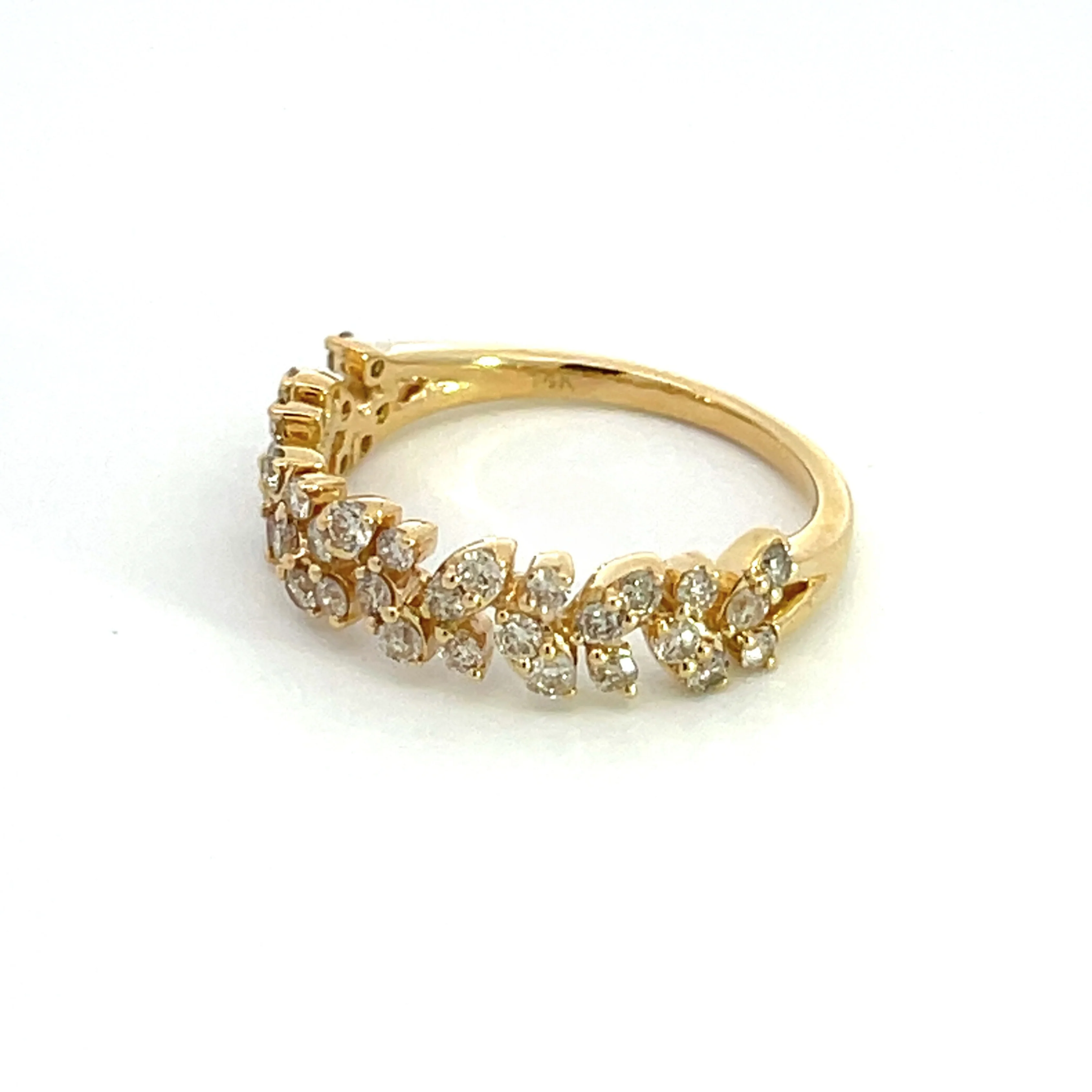 RAH00816. 14k Solid Gold Leaves Ring - Image 9
