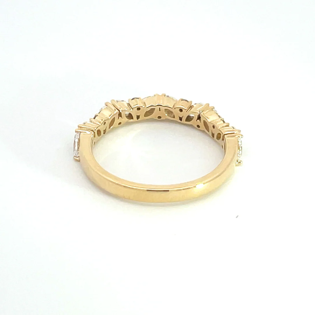 RAH01453. 14k Solid Gold Diamond Marquise Ring - Image 9