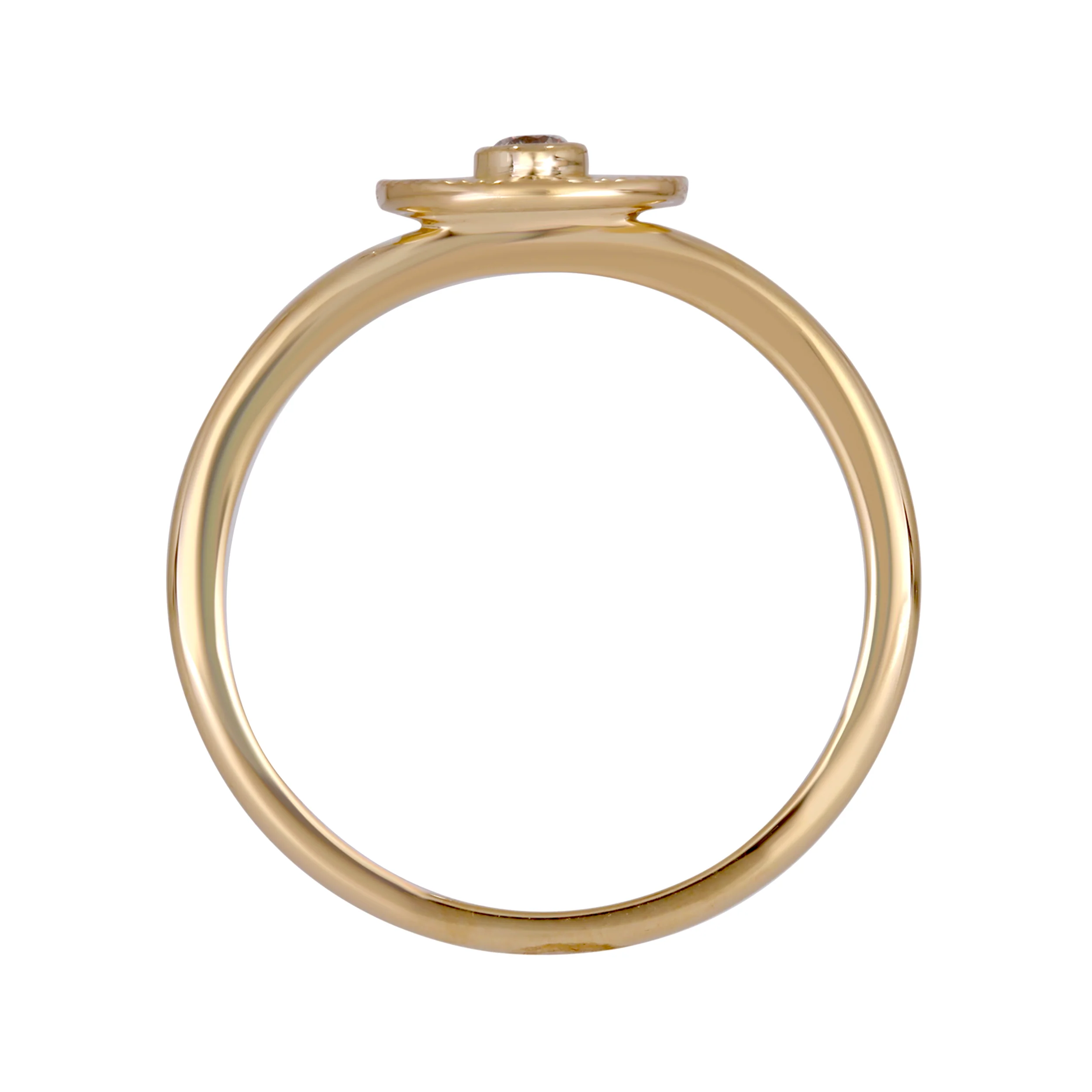 RFA19022. 14K Solid Gold Diamond Circle Ring - Image 4