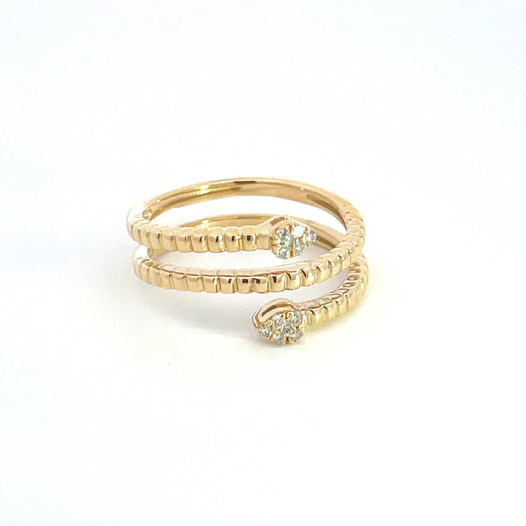 RFB17942. 14k Solid Yellow Gold Diamond Ring