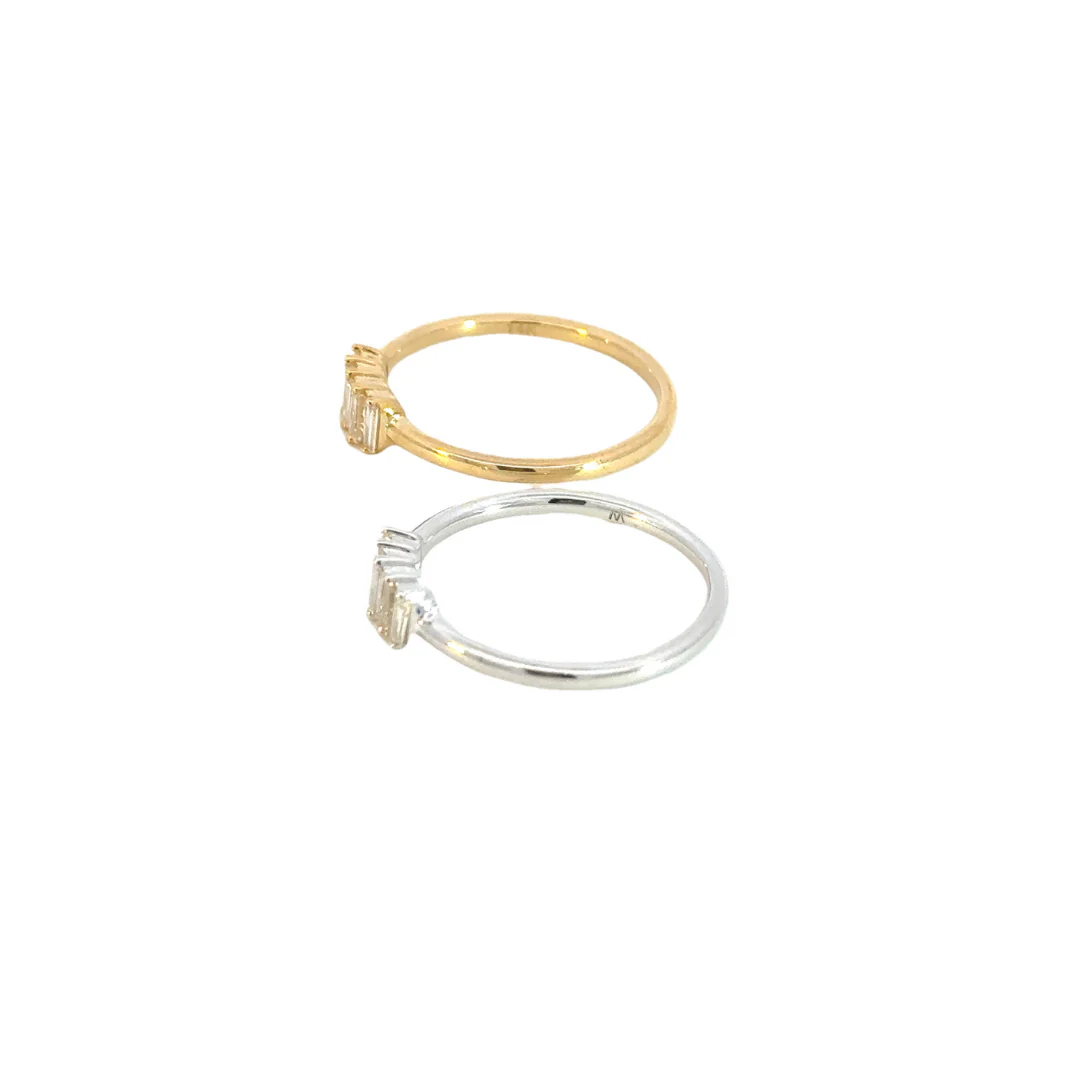 RFG17777. 14K Solid Gold Diamond Baguette Ring - Image 8