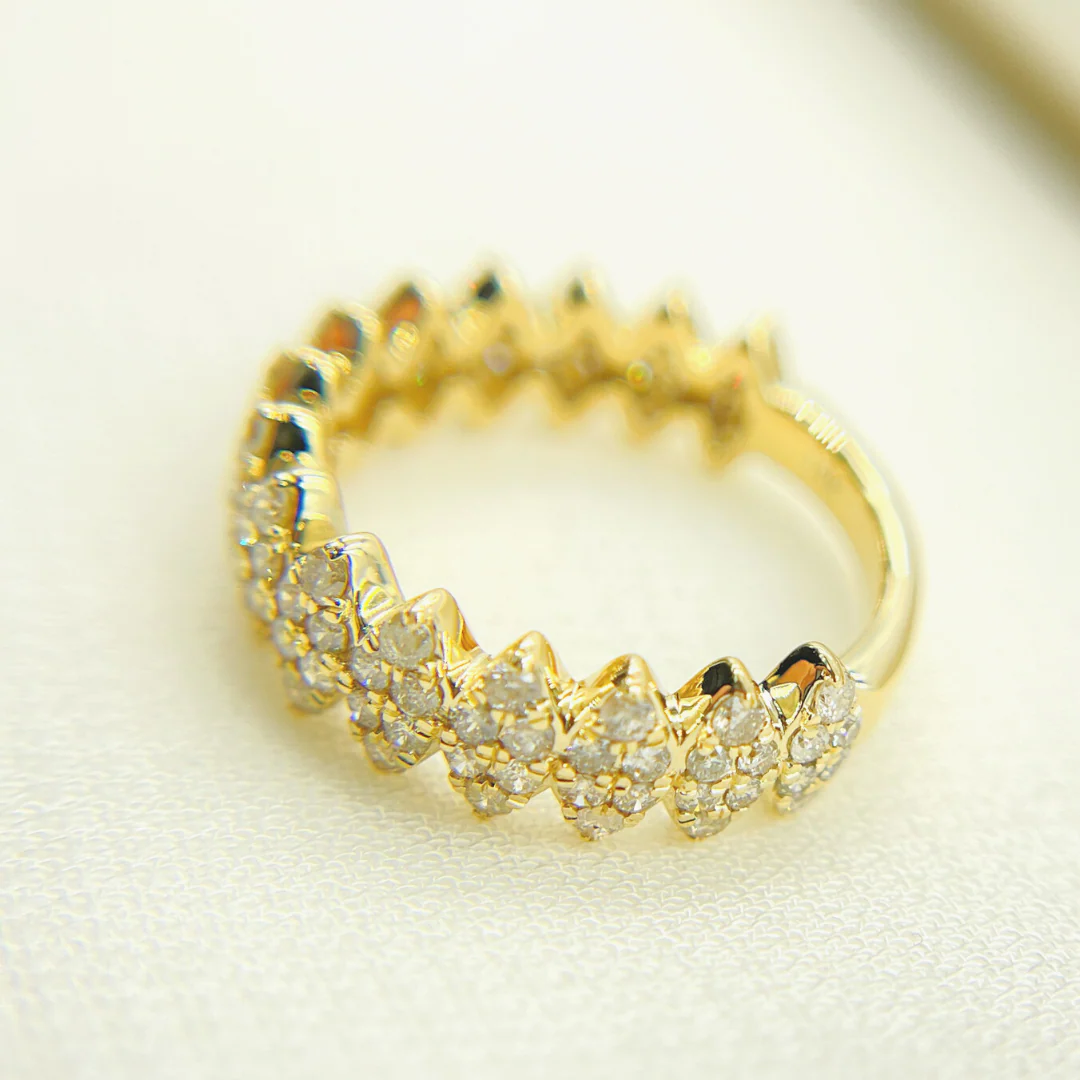 RFL17458. 14K Solid Gold Diamond Band Ring - Image 8