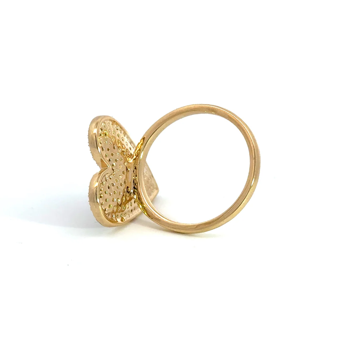 RFL17973. 14k Solid Gold Diamond Heart Ring - Image 4