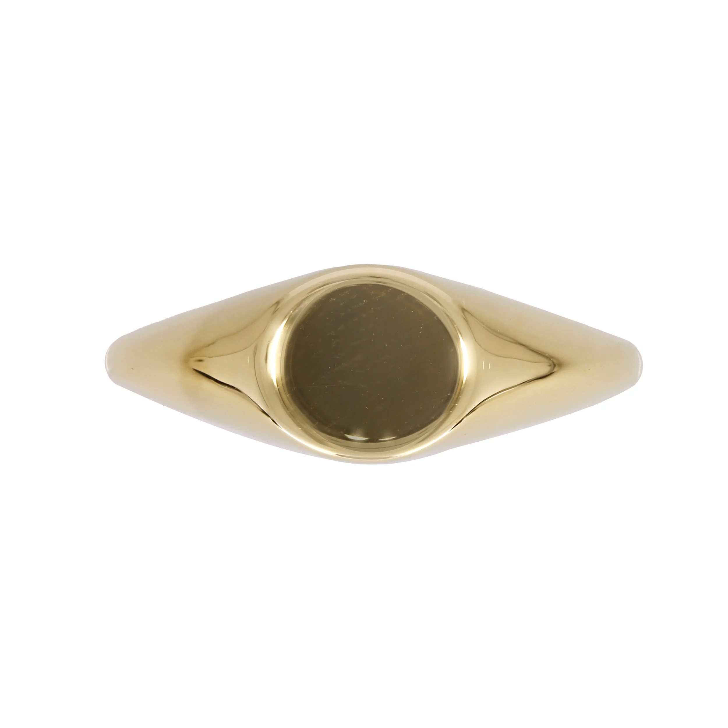 RFZ18845. 14K Solid Yellow Gold Circle Ring - Image 3