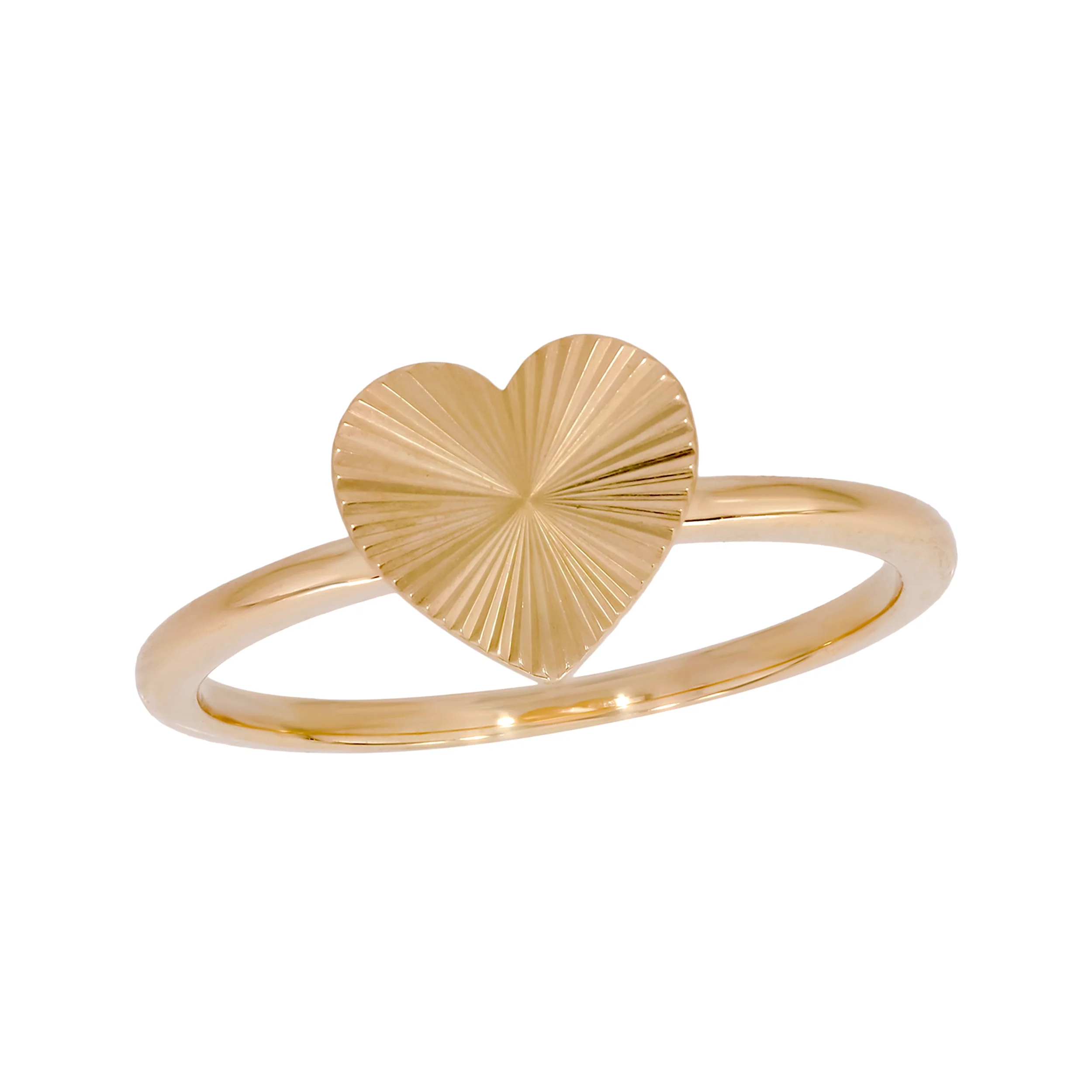 RFZ19023. 14k Solid Gold Heart Ring