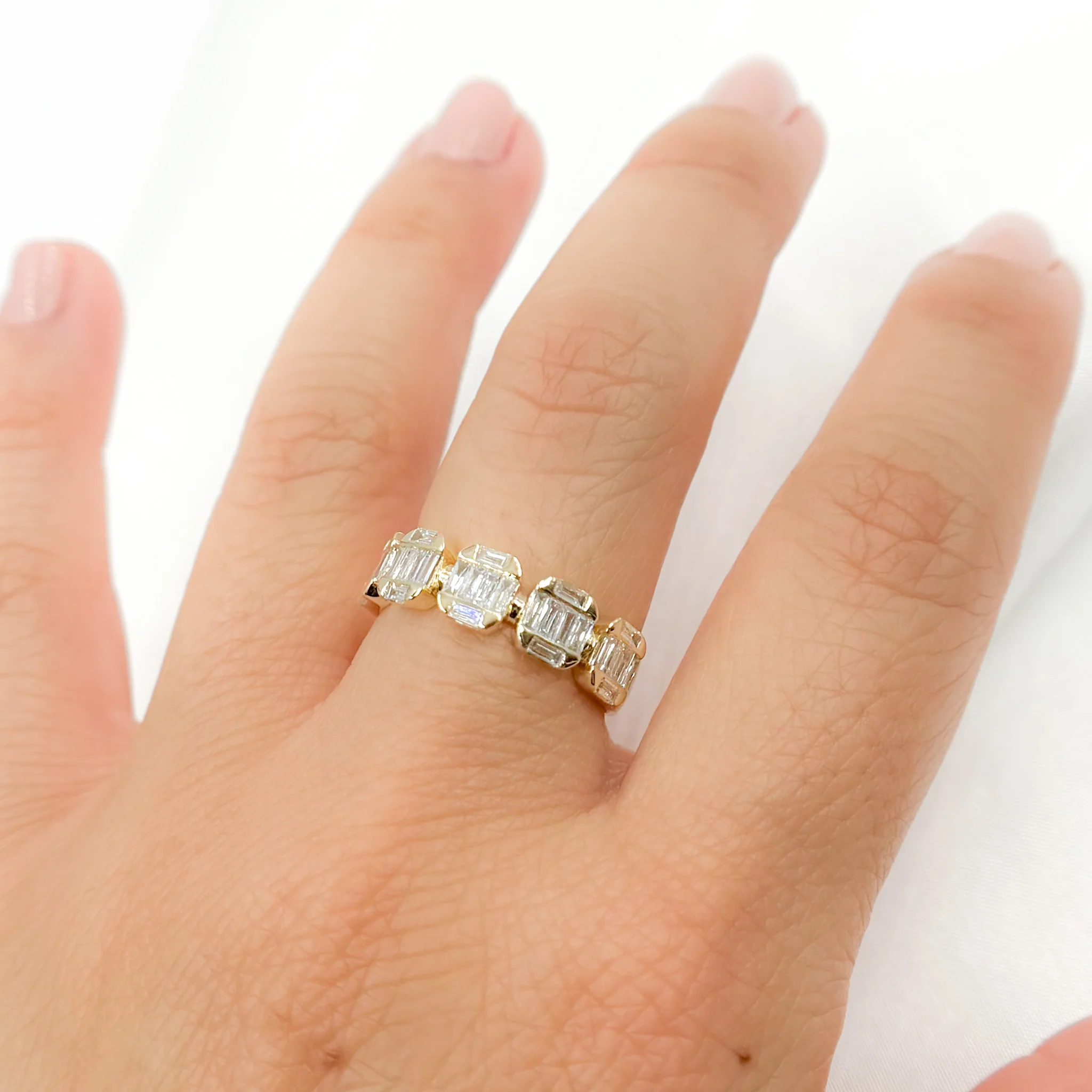 RN417573. 14k Solid Gold Diamond Baguette Ring - Image 2