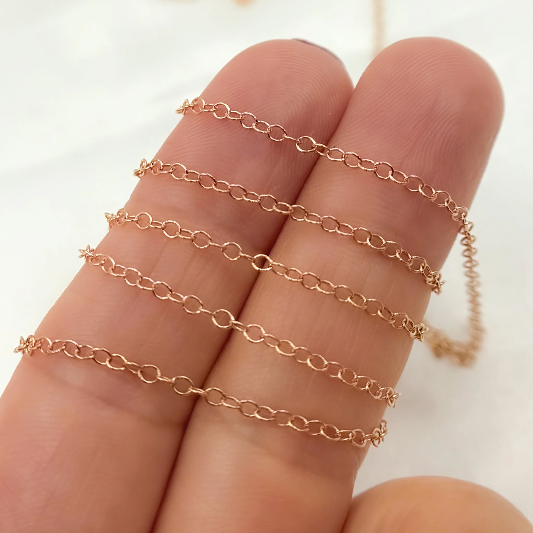 1218RGF. Rose Gold-Filled Smooth Cable Chain - Image 2