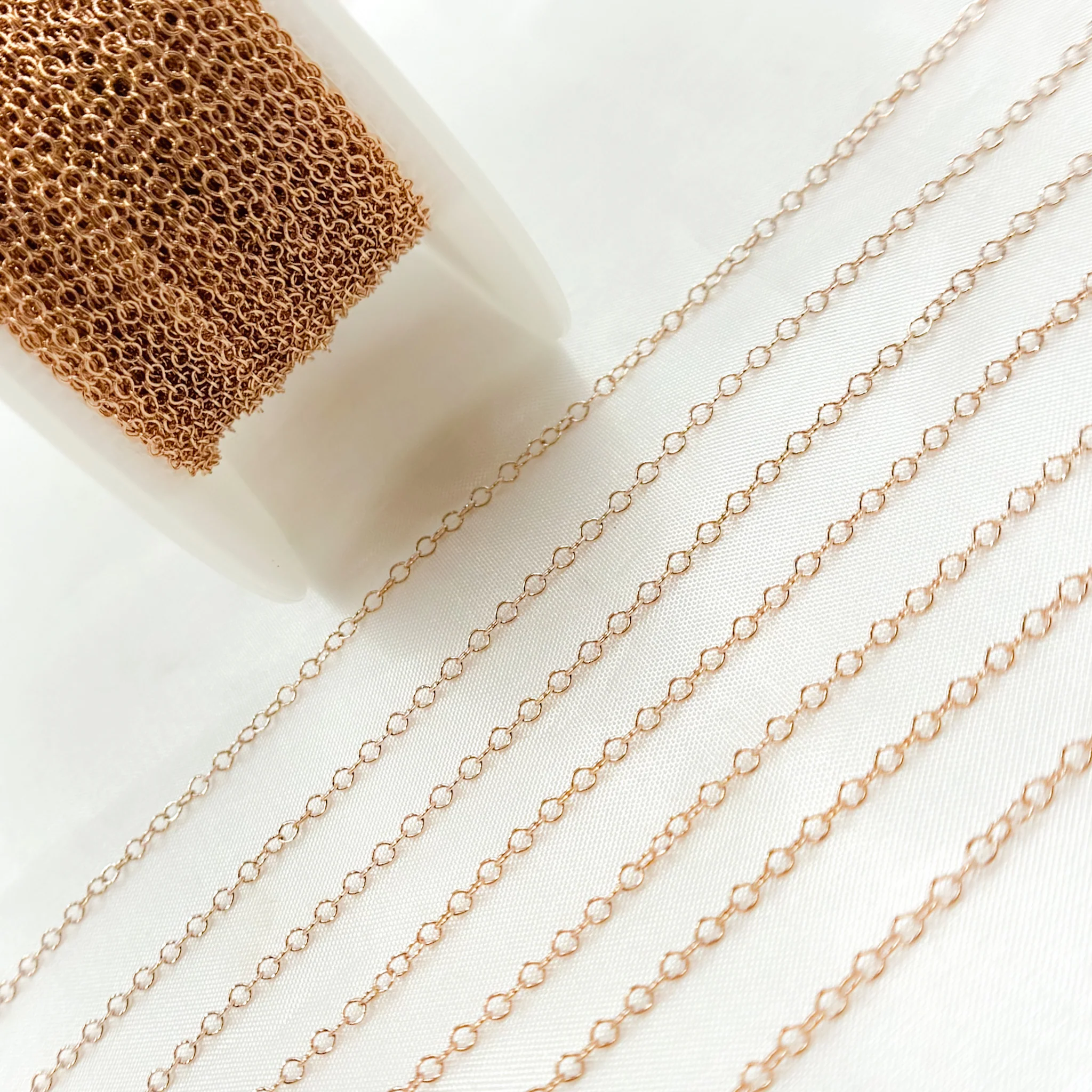 1218RGF. Rose Gold-Filled Smooth Cable Chain - Image 6