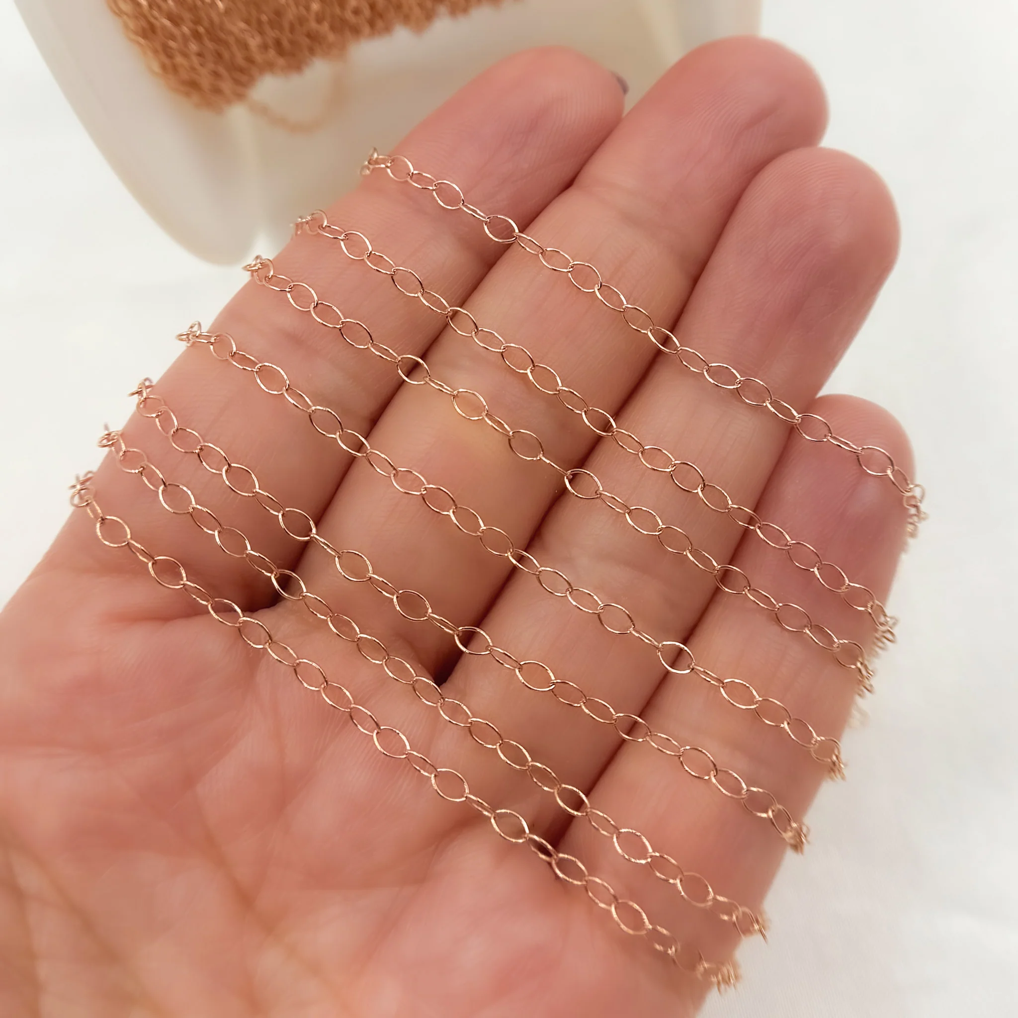 1310RGF. Rose Gold-Filled Smooth Cable Chain - Image 3