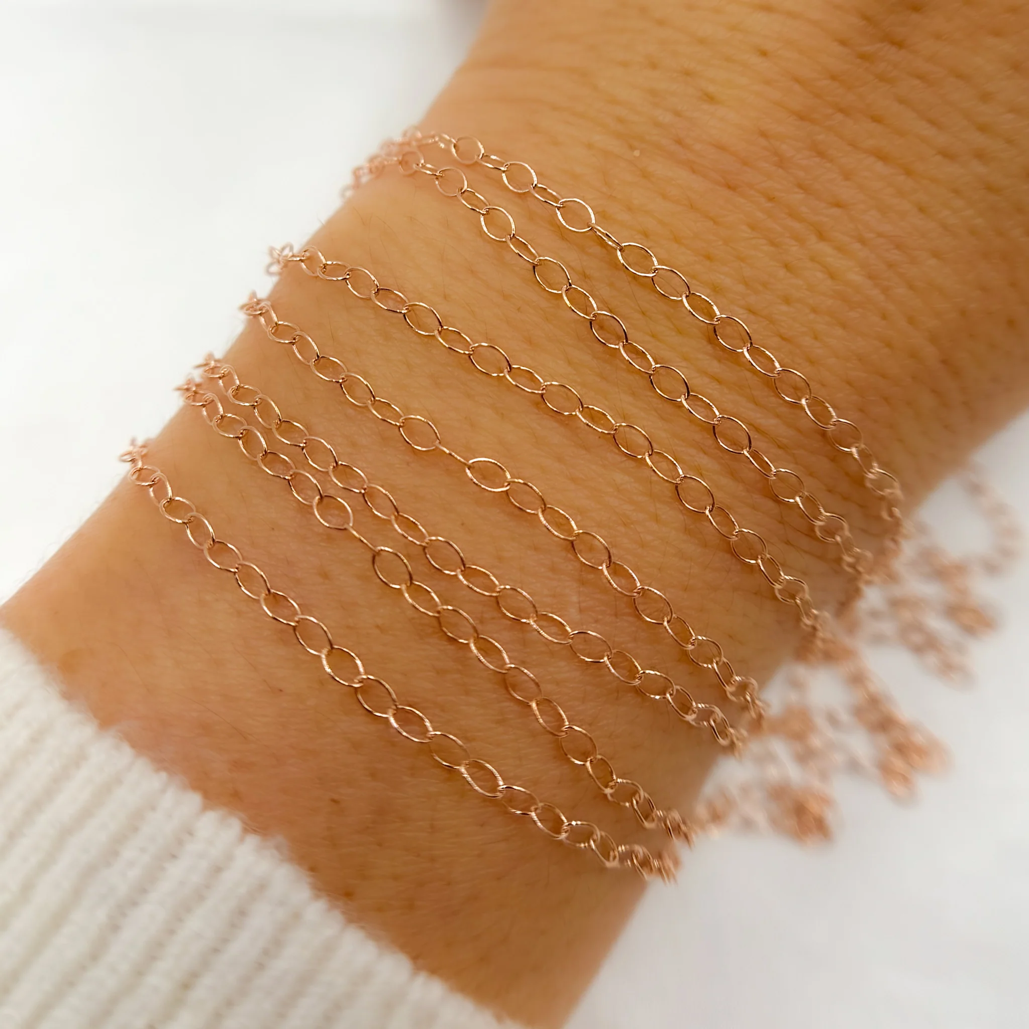 1310RGF. Rose Gold-Filled Smooth Cable Chain - Image 5