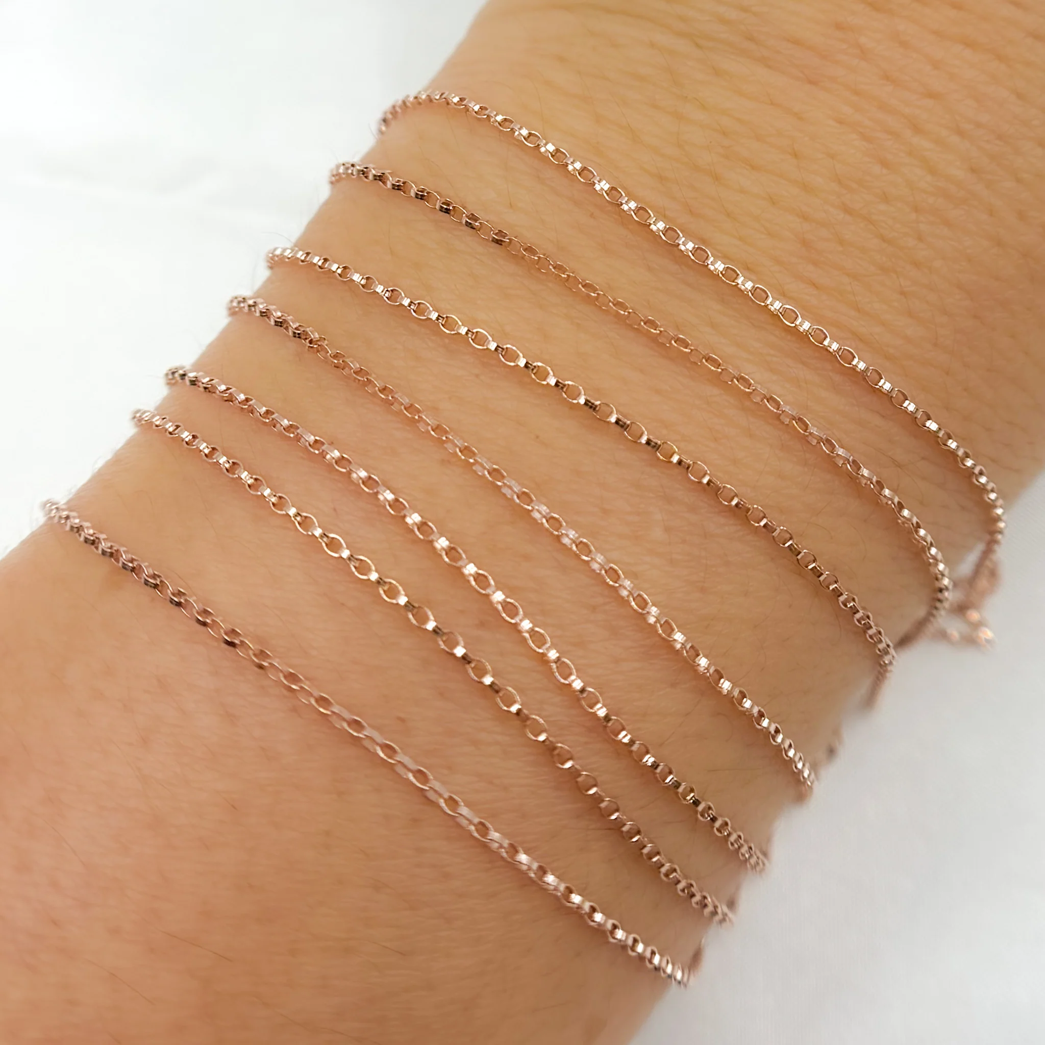 887RGF. Rose Gold Filled Cable Chain - Image 2