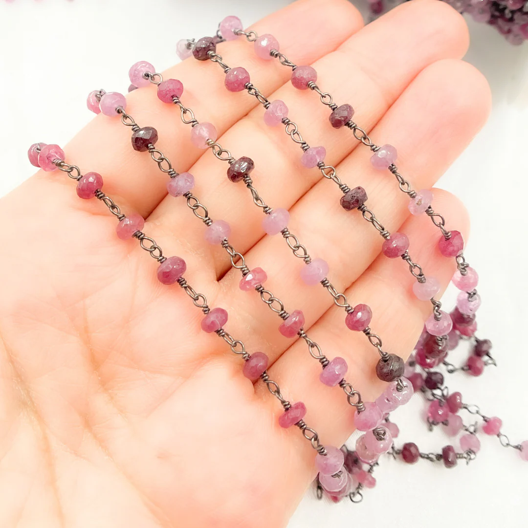 Ruby Oxidized Wire Chain. RUB10 - Image 3
