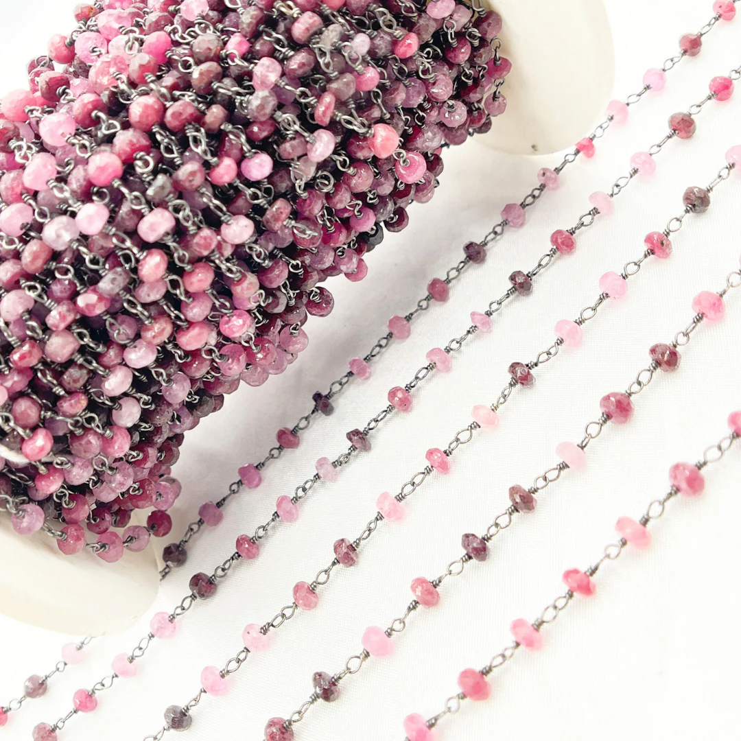 Ruby Oxidized Wire Chain. RUB10 - Image 5