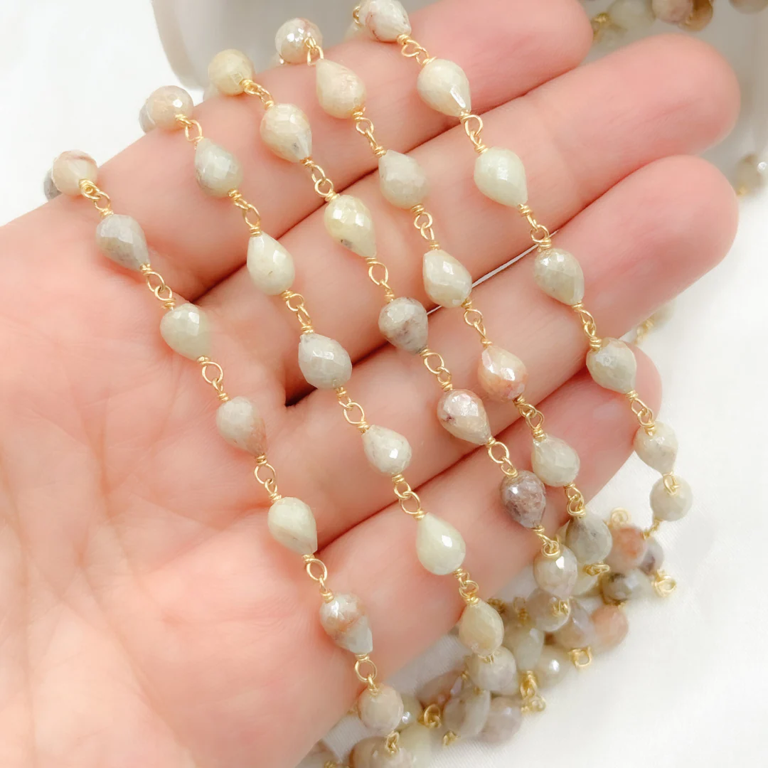 Silverite Tear Drop Shape Gold Plated Wire Chain. SIL1 - Image 3