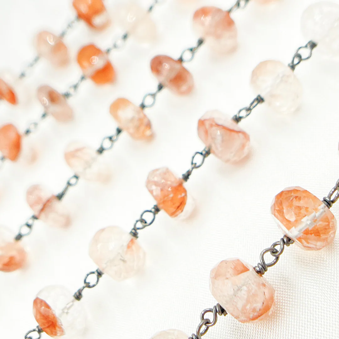 Strawberry Quartz Oxidized Wire Chain. STQ6 - Image 5