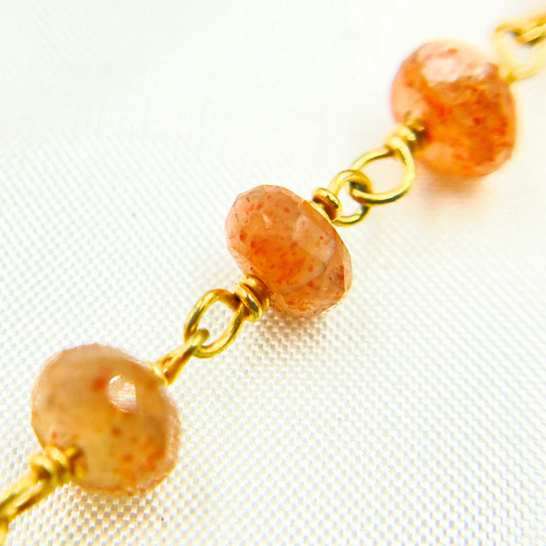 Sunstone Gold Plated Wire Chain. SNS1 - Image 4
