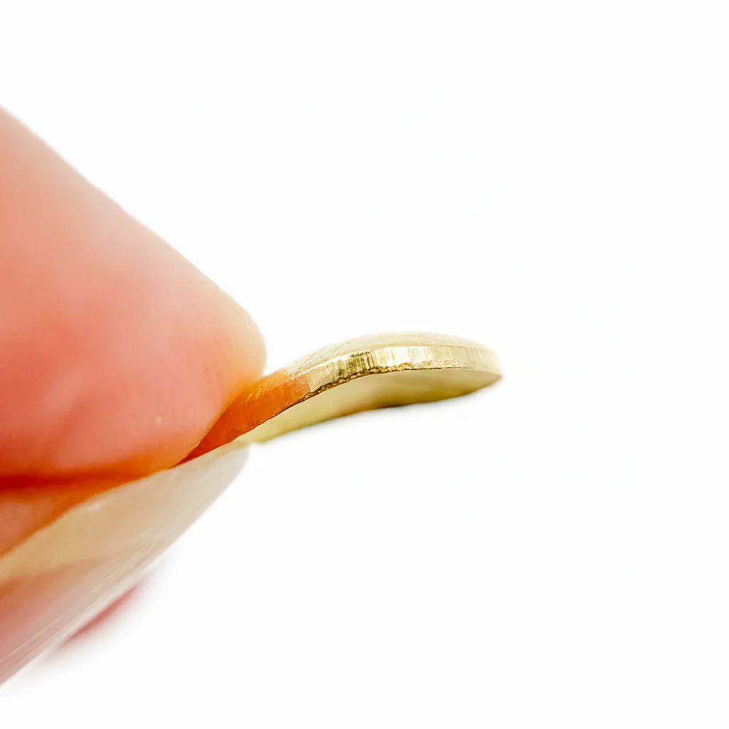 TD6GP. Gold Plated Sterling Silver Curved Tear Drop - Image 8