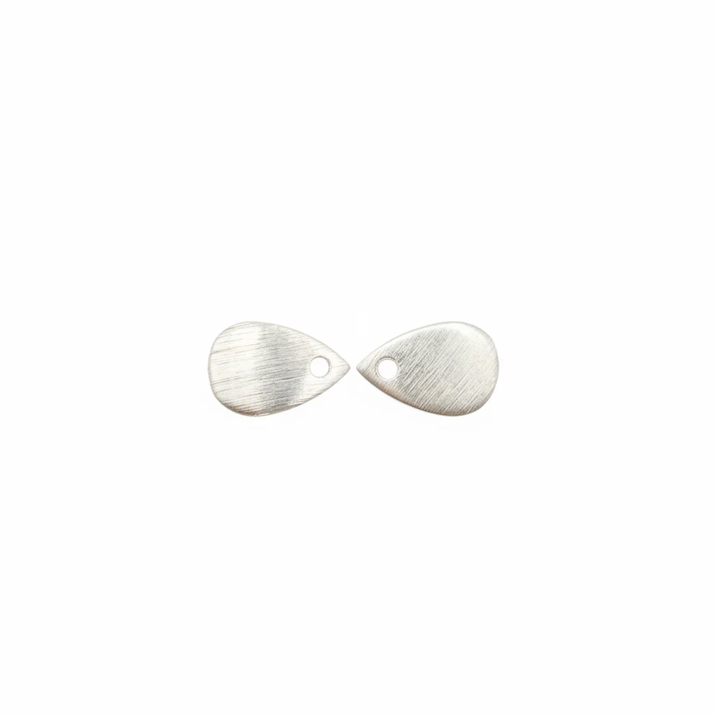 TD6SS. Sterling Silver Curved Tear Drop - Image 8