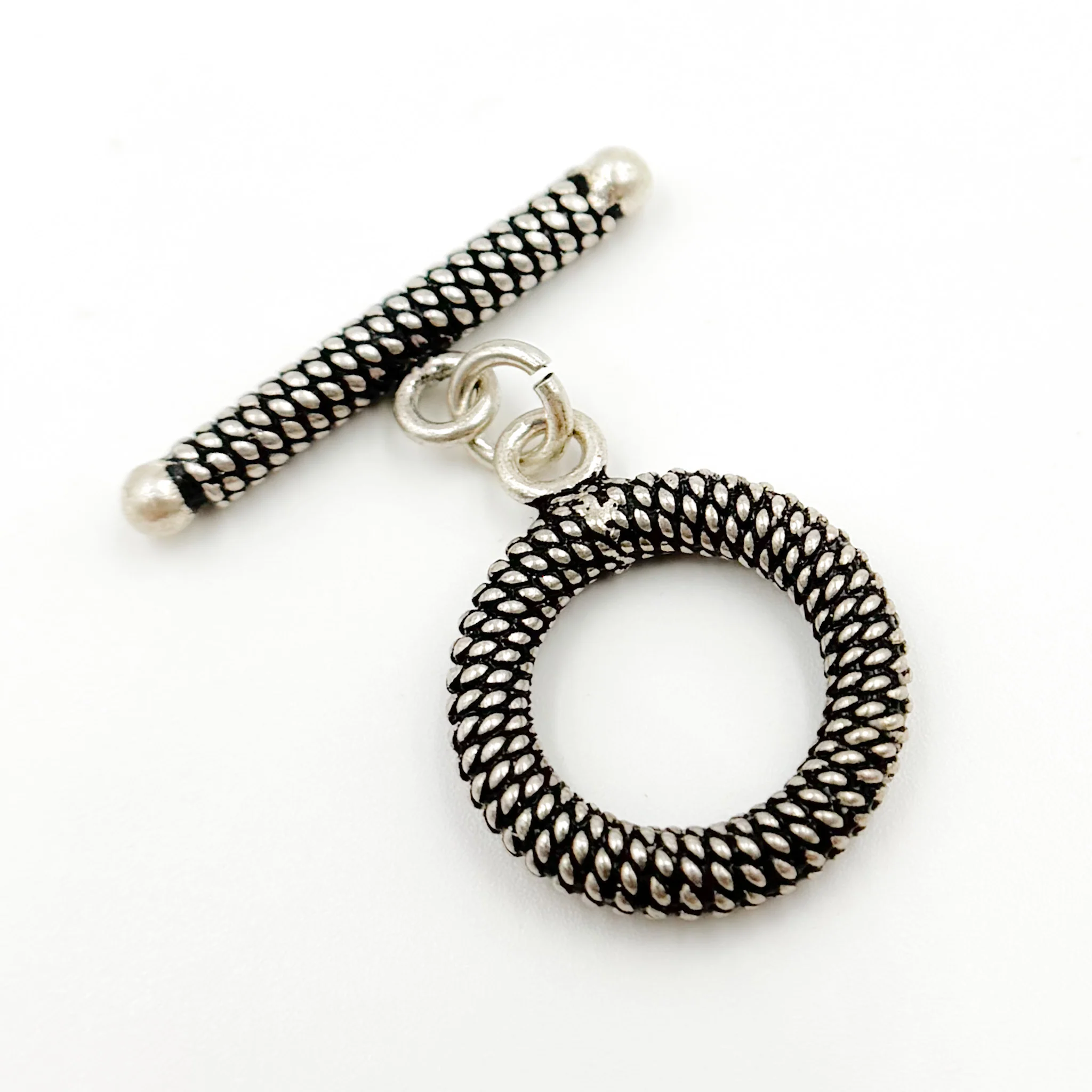 Toggle3SS. Black Rhodium Sterling Silver Toggle Clasp