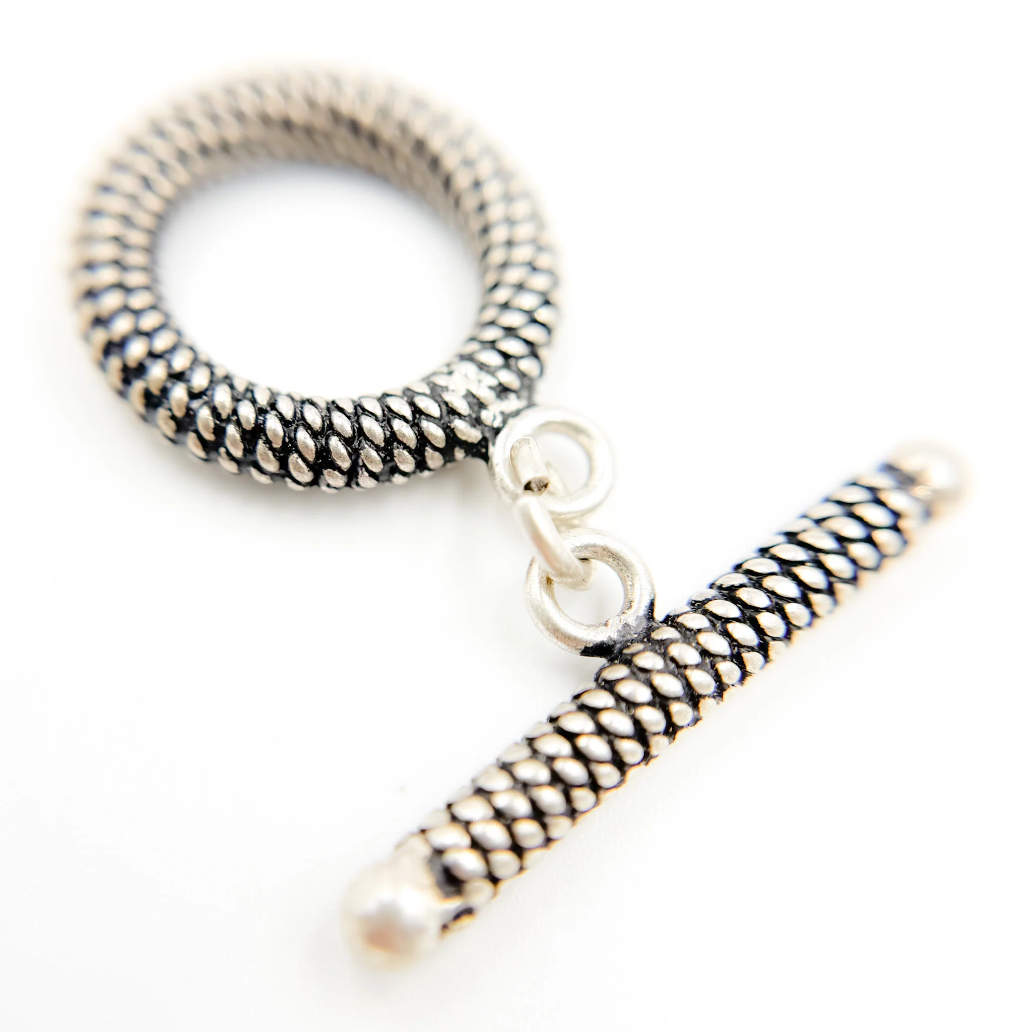 Toggle3SS. Black Rhodium Sterling Silver Toggle Clasp - Image 3