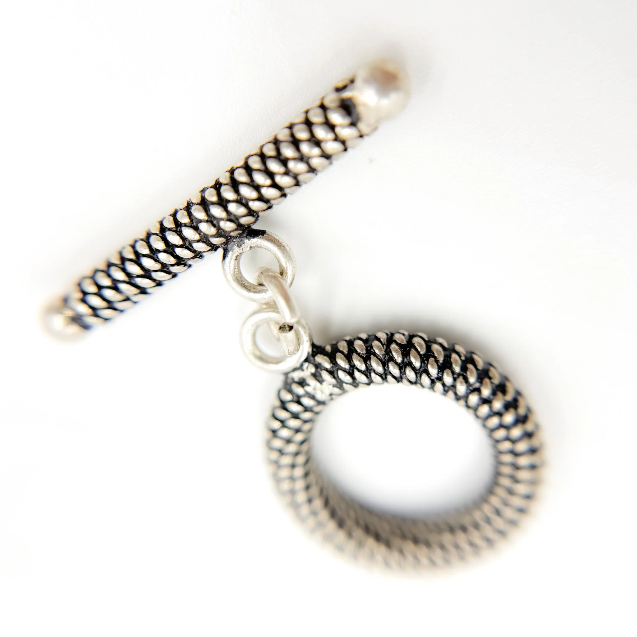 Toggle3SS. Black Rhodium Sterling Silver Toggle Clasp - Image 4