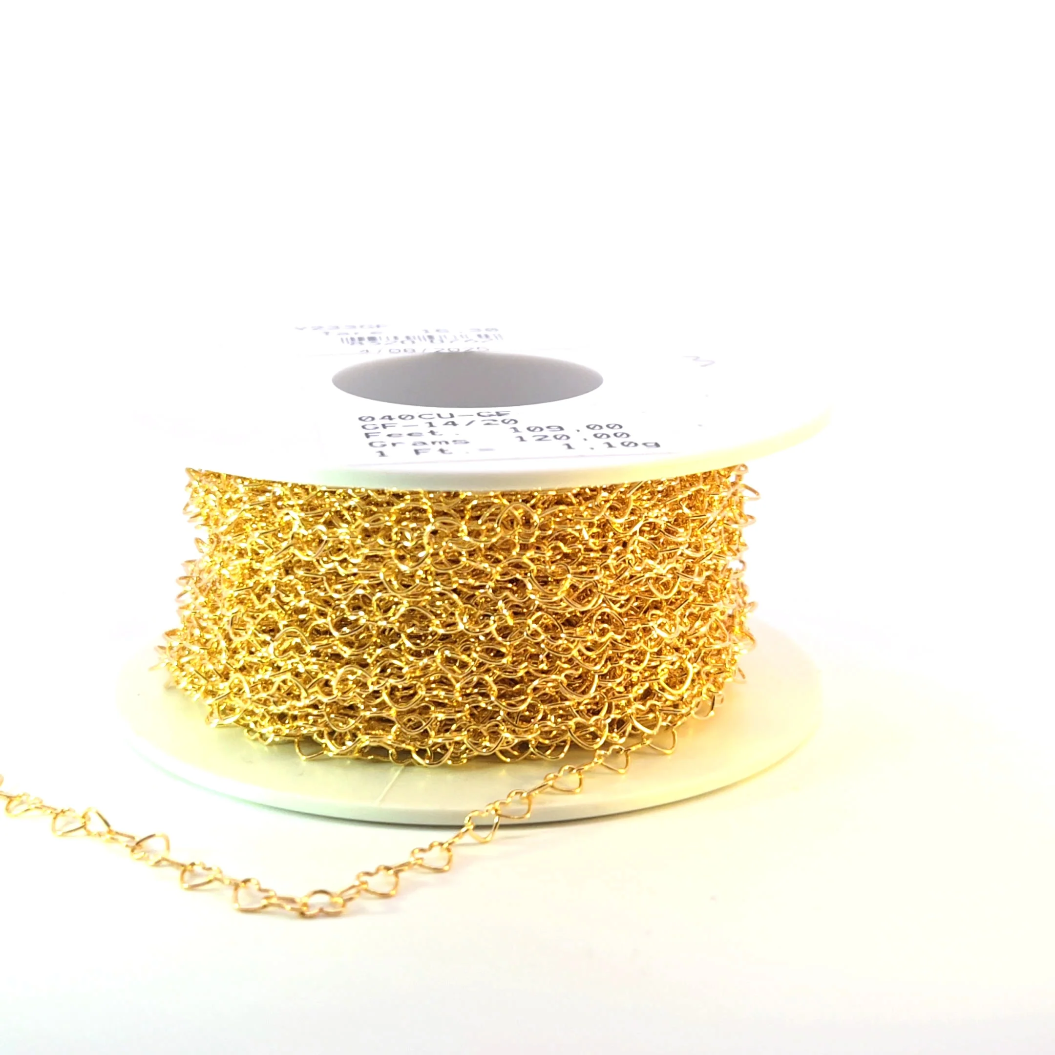 V233GF. 14k Gold Filled Heart Link Chain - Image 6