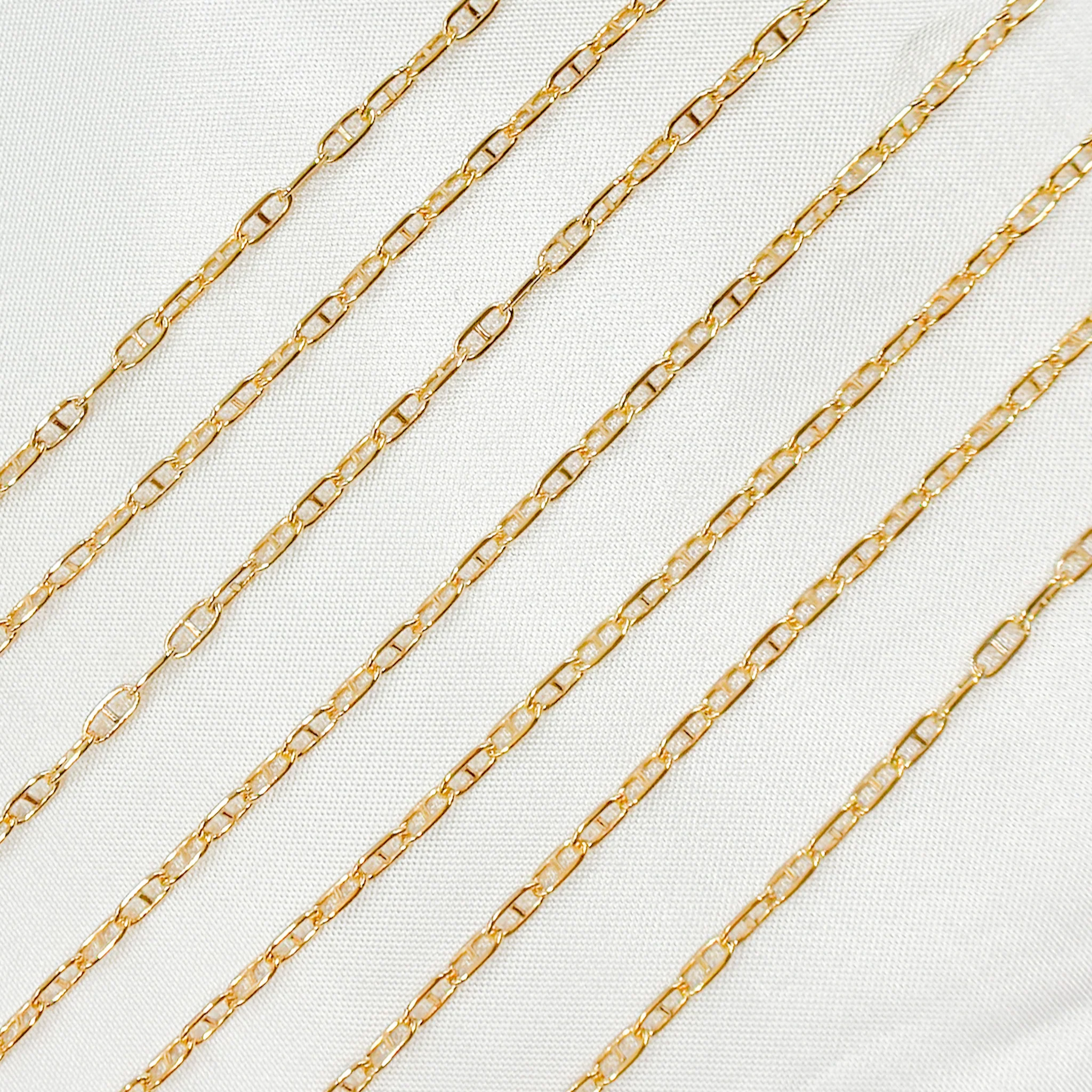 V246GF. 14K Gold Filled Smooth Marina Link Chain - Image 6