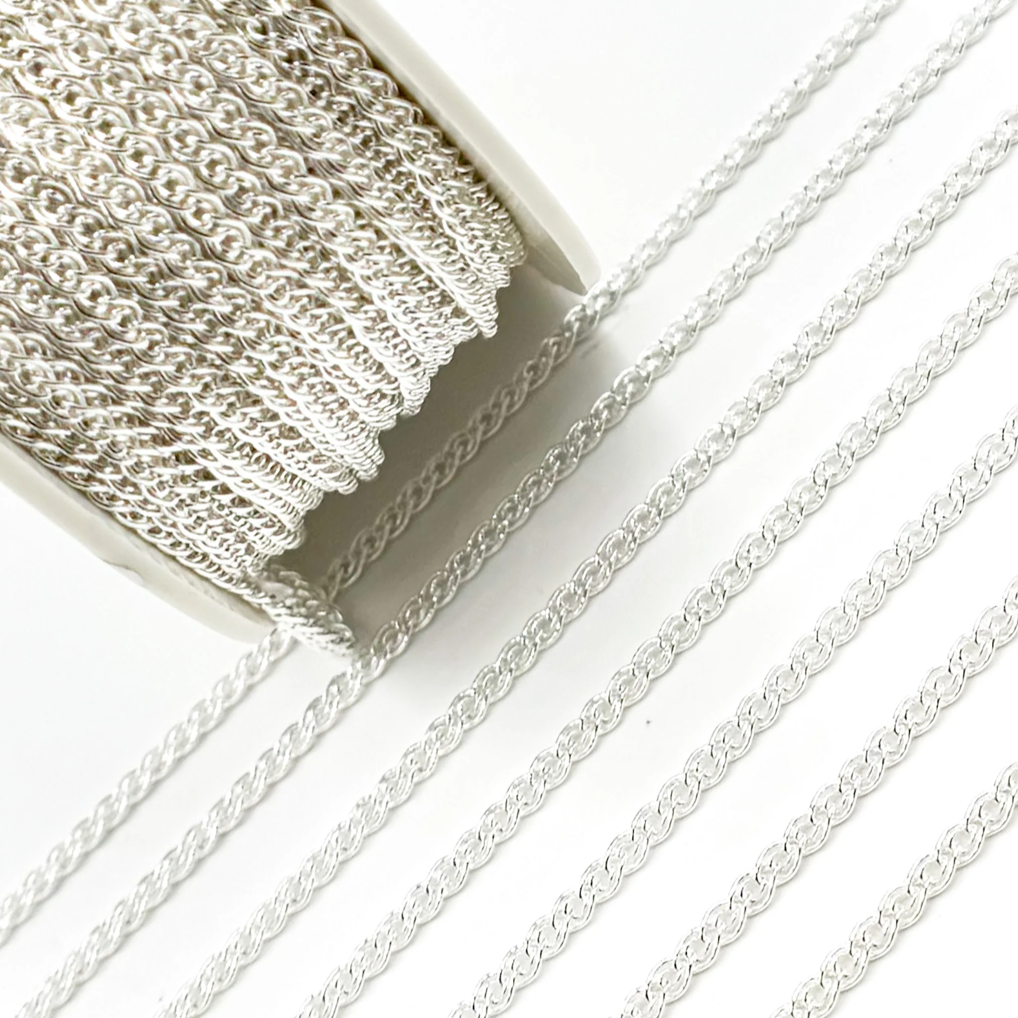 V281SS. Sterling Silver Double Curb Chain - Image 5