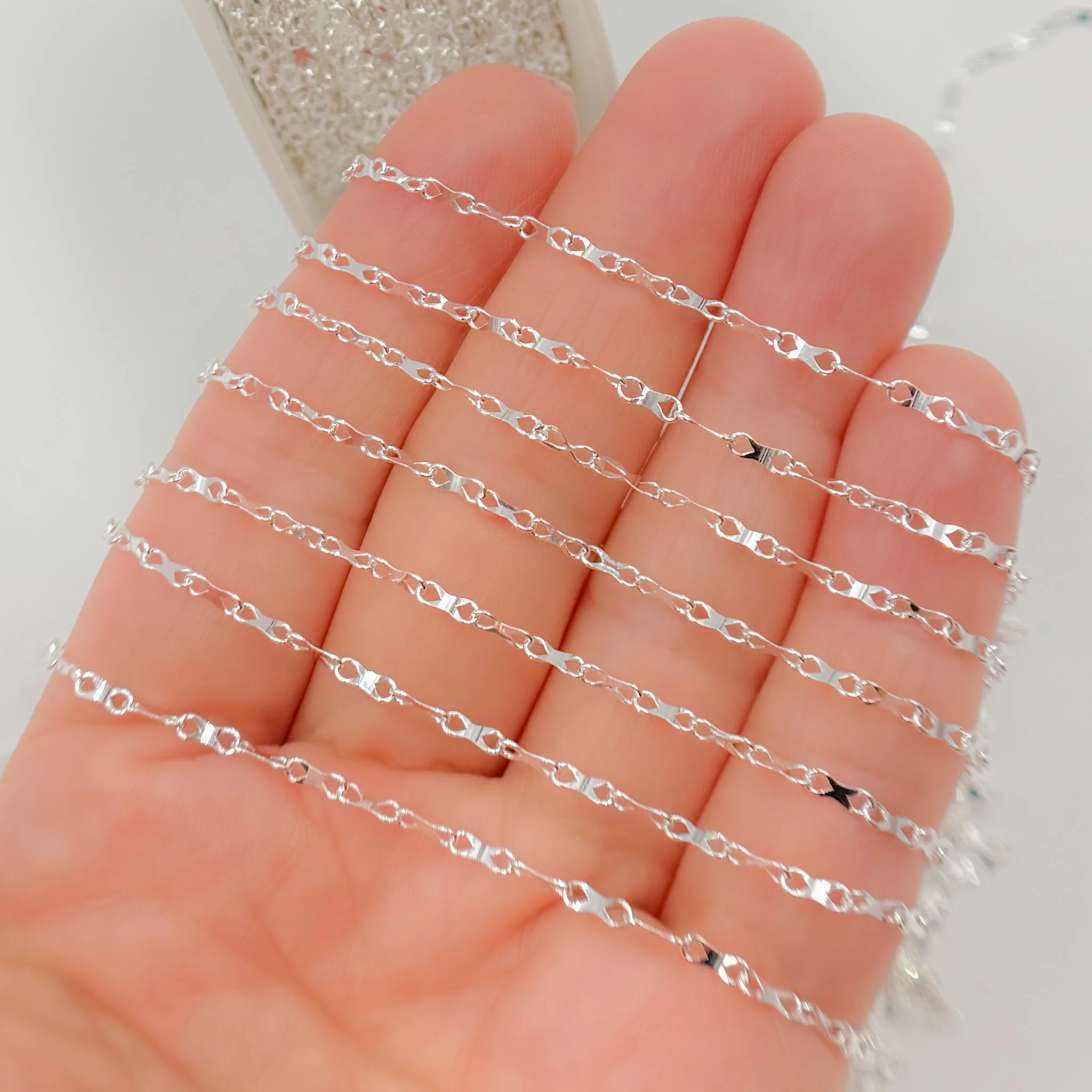 V283SS. Sterling Silver Bold Infinity Link Chain - Image 2