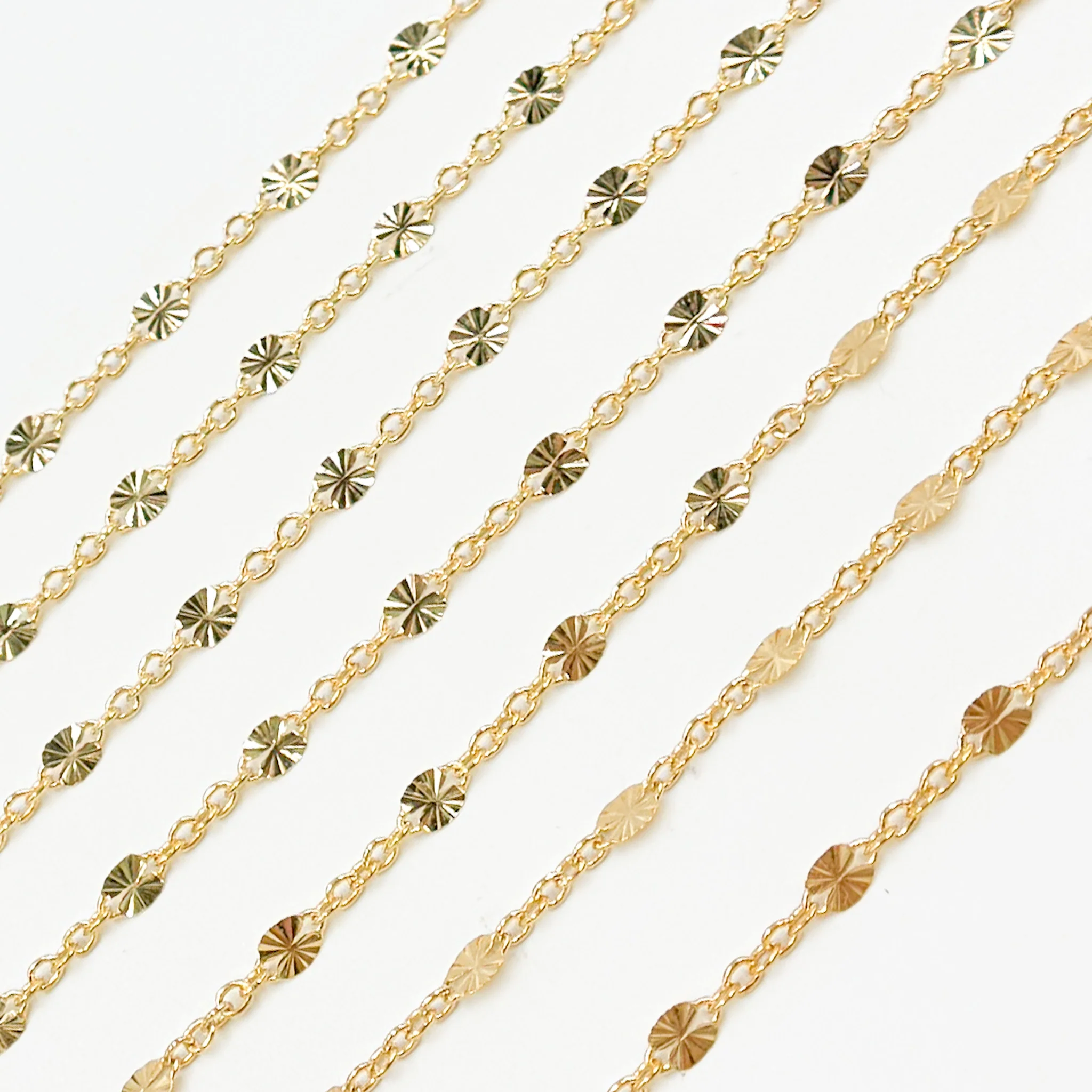 V302GF. 14k Gold Filled Cable and Diamond Cut Marina Link Chain - Image 4