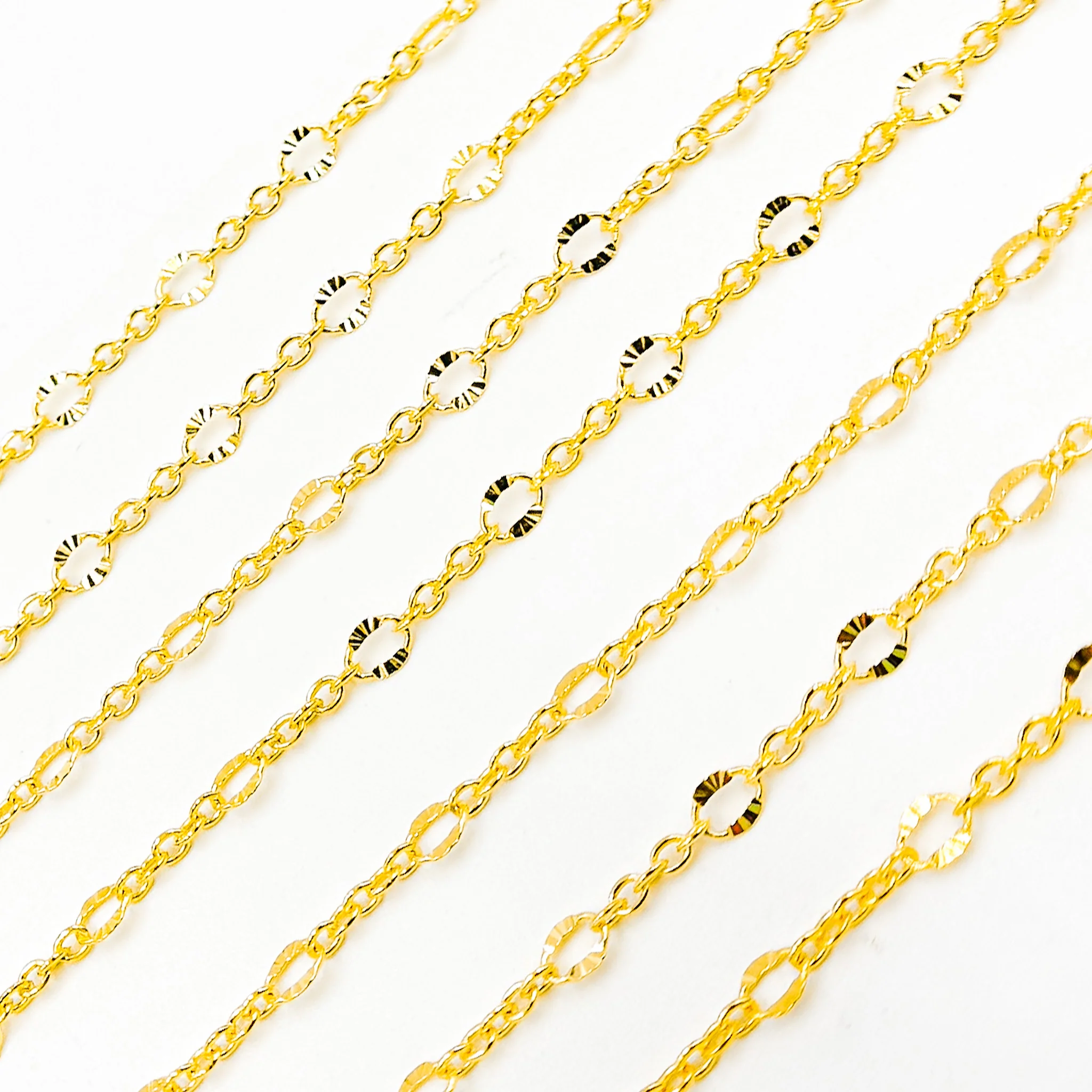 V304GF. 14k Gold Filled Cable and Diamond Cut Marina Link Chain - Image 6