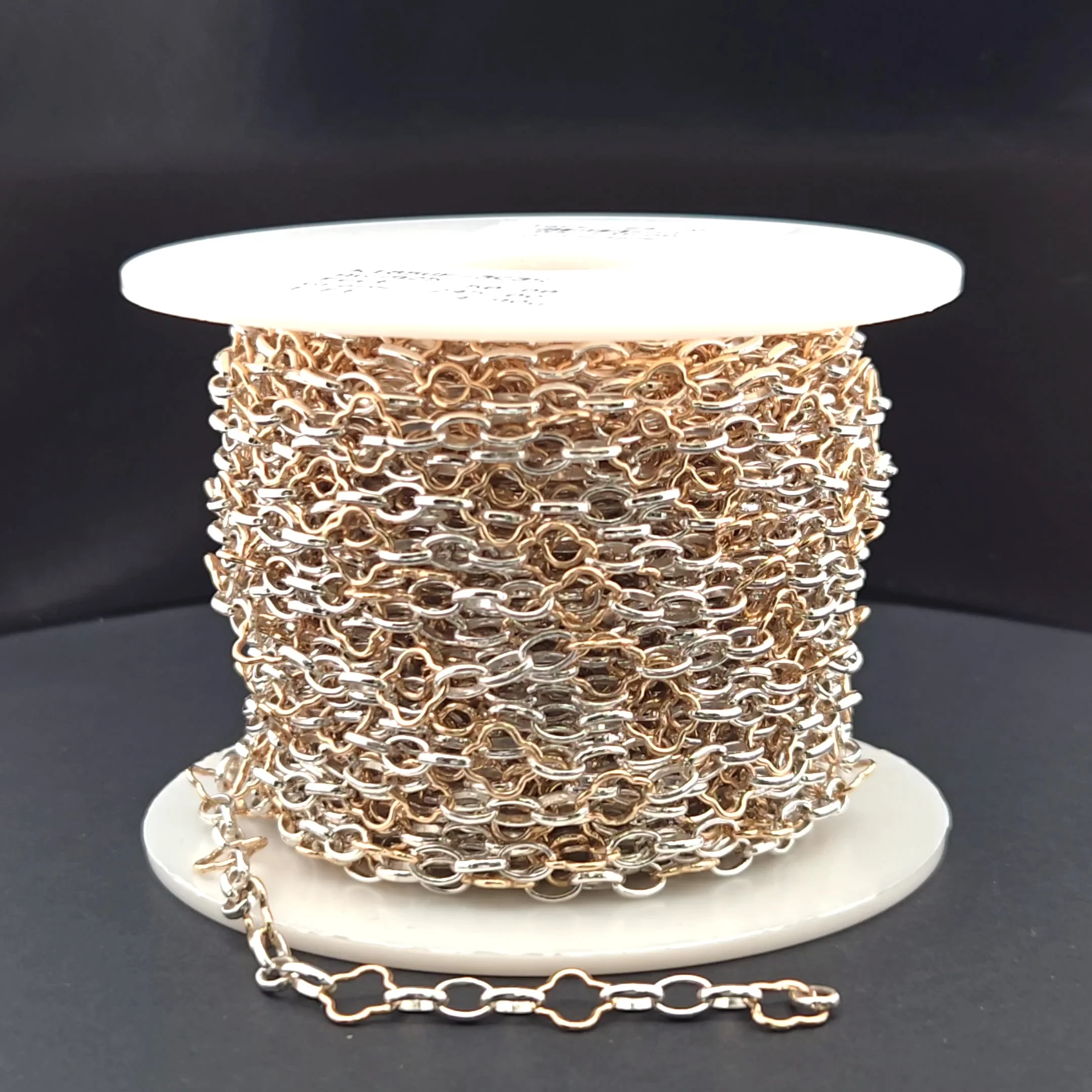 V306TT. Clover and 3 Oval Links combination Chain - Image 7