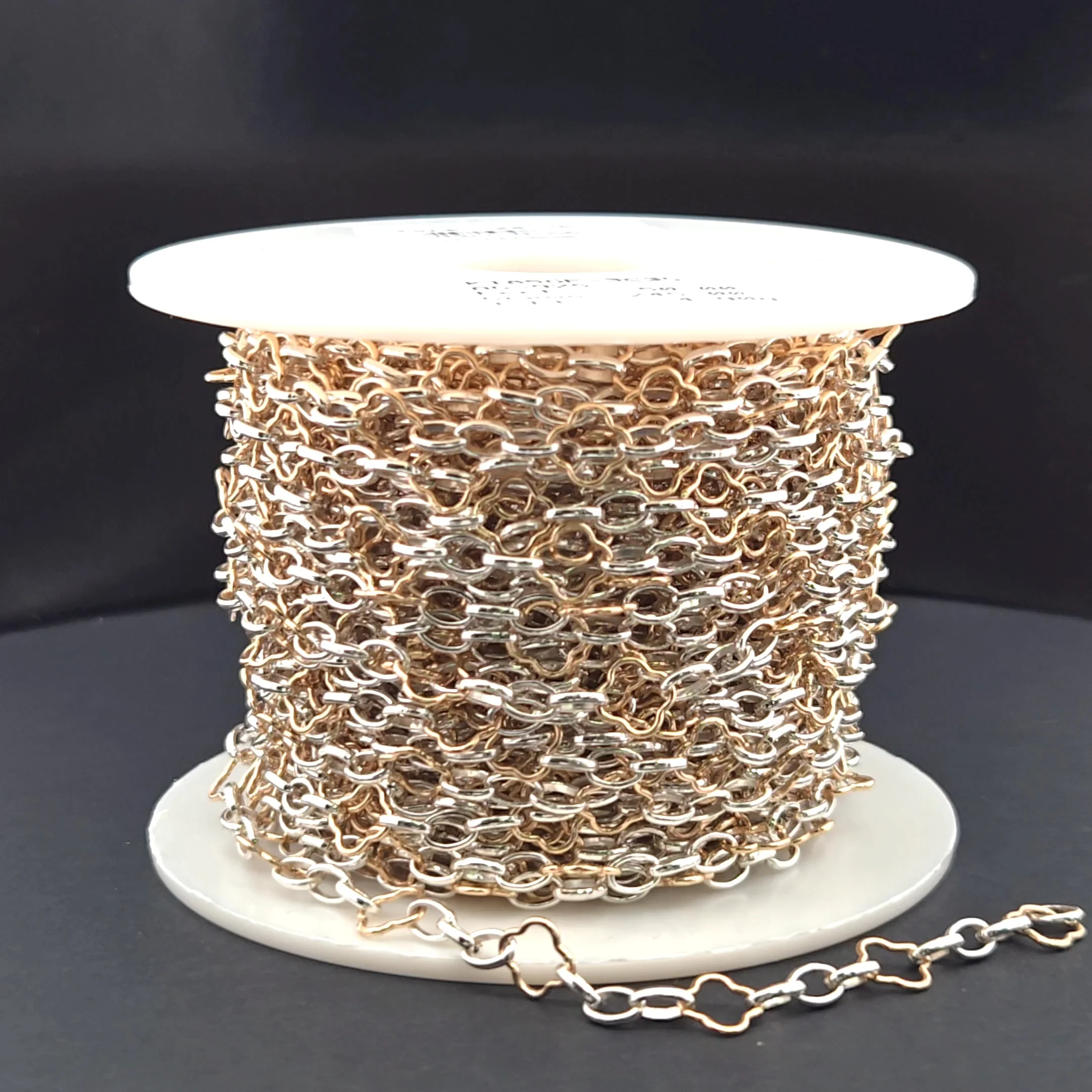 V306TT. Clover and 3 Oval Links combination Chain - Image 8
