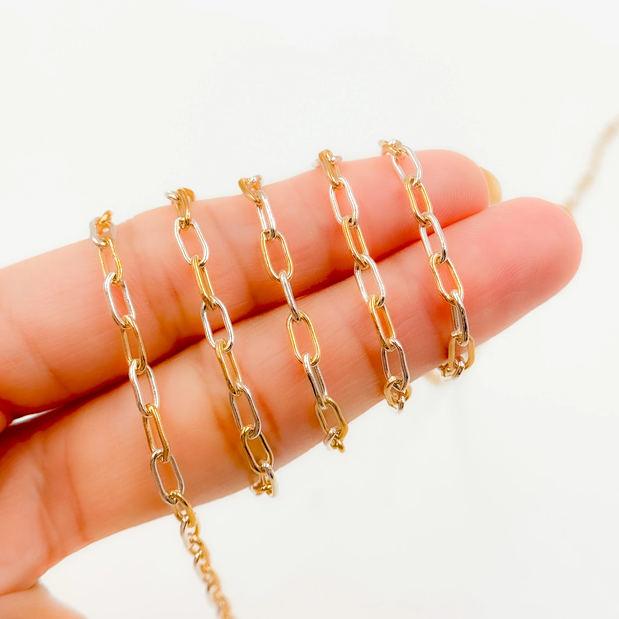 XM/3106XETT. 14k Gold Filled Smooth Paperclip Link Chain - Image 7