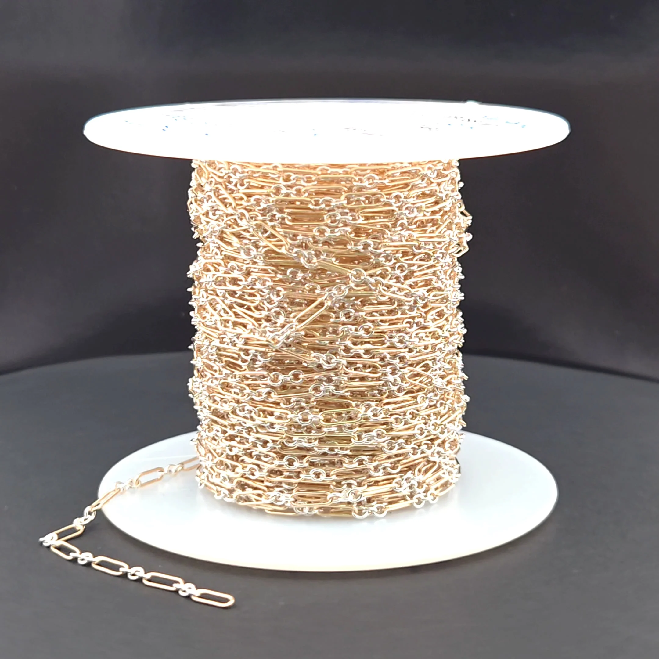 XM510TT. 1 Gold Filled Long & 3 Sterling Silver Short Link Chain - Image 9