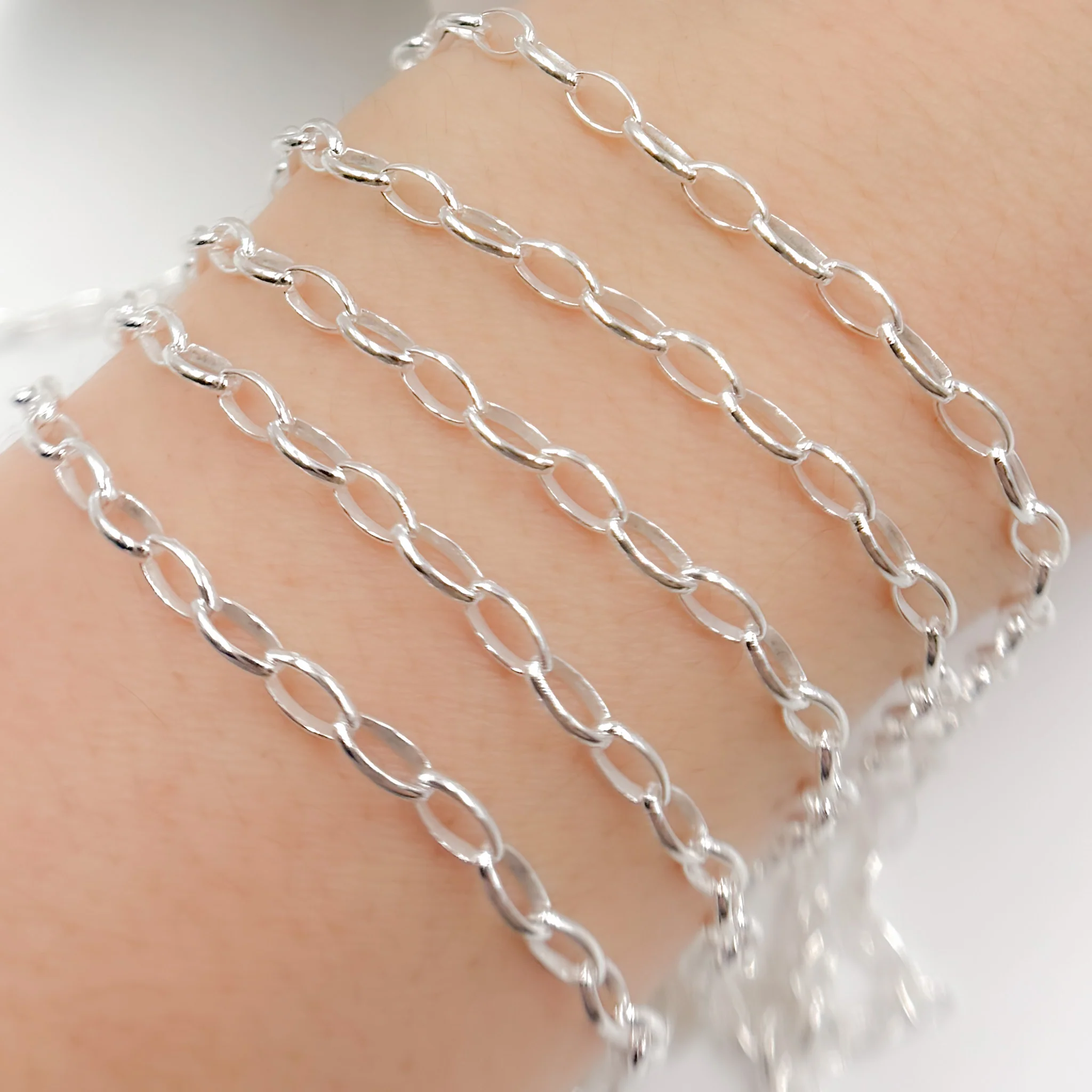 Y126SS. Sterling Silver Oval Link Chain - Image 2