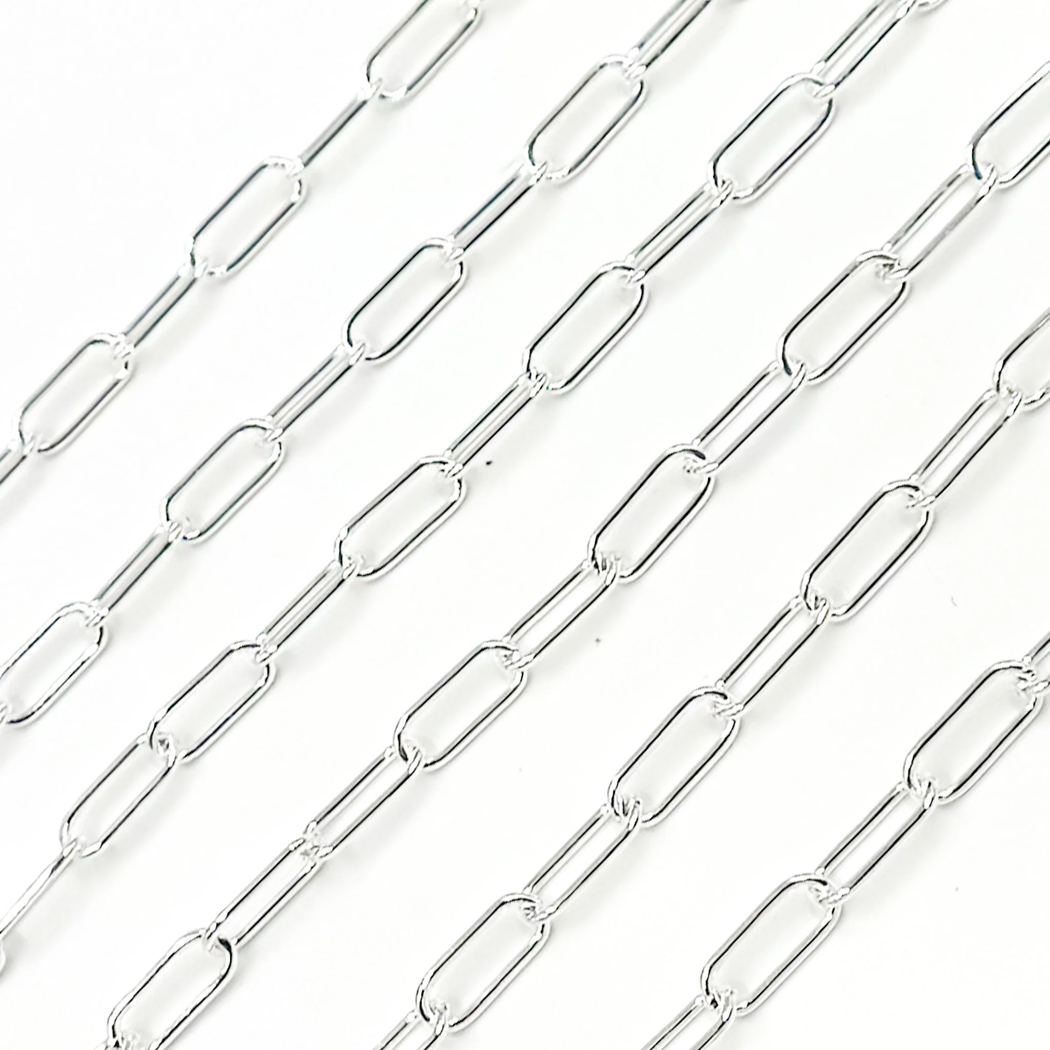 Y138SS. Sterling Silver Round Paperclip Link Chain - Image 4