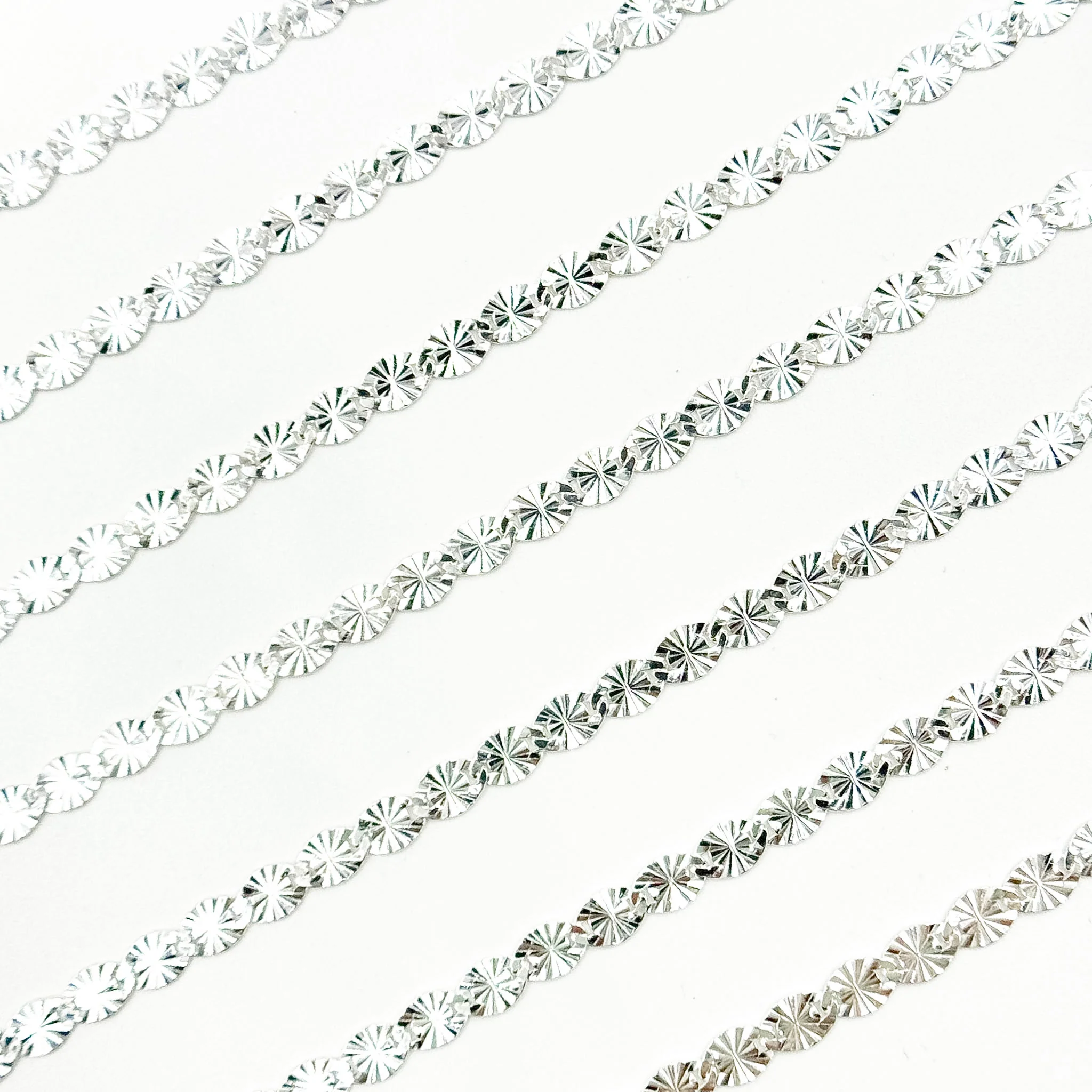 Z120SS. Sterling Silver Textured Marina Chain - Image 8