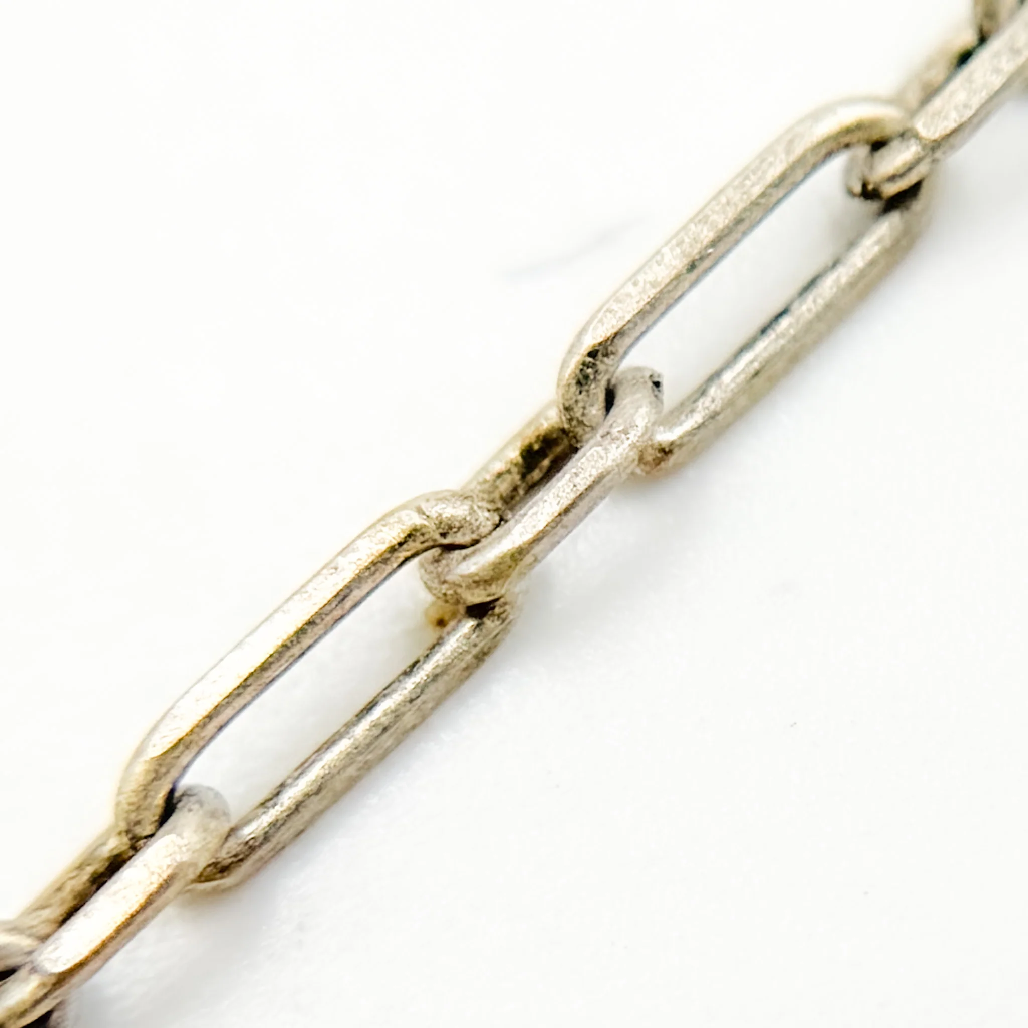 Z42OX. Oxidized Sterling Silver Long and Short Link Chain - Image 5